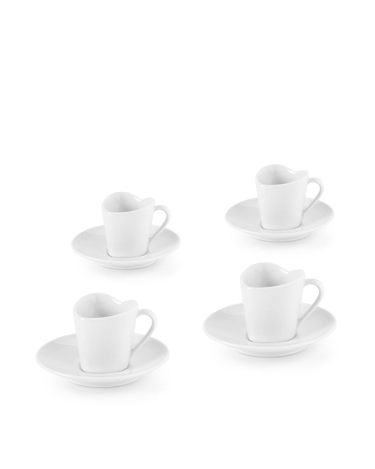 ALESSI To: Set of 4 Mocha Cups & Saucers By Miriam Mirri
