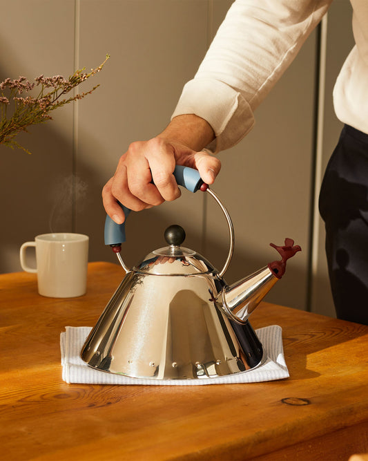 ALESSI 9093 Stainless Steel Kettle Designed by Michael Graves
