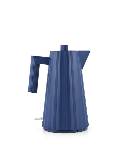 ALESSI Plissé: Blue Electric Kettle By Michele De Lucchi