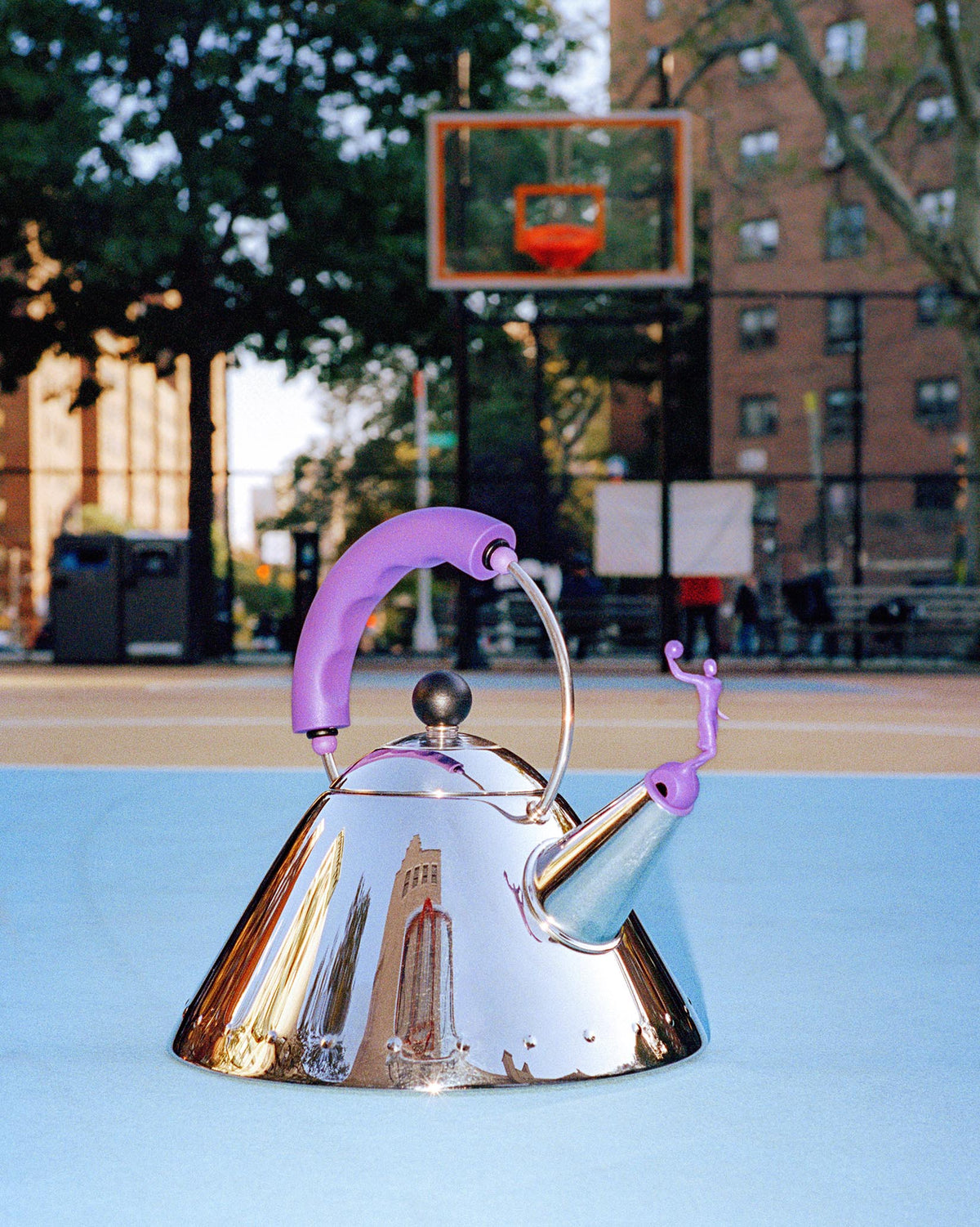 ALESSI 3909 Kettle In Stainless Steel By Michael Graves and Virgil Abloh