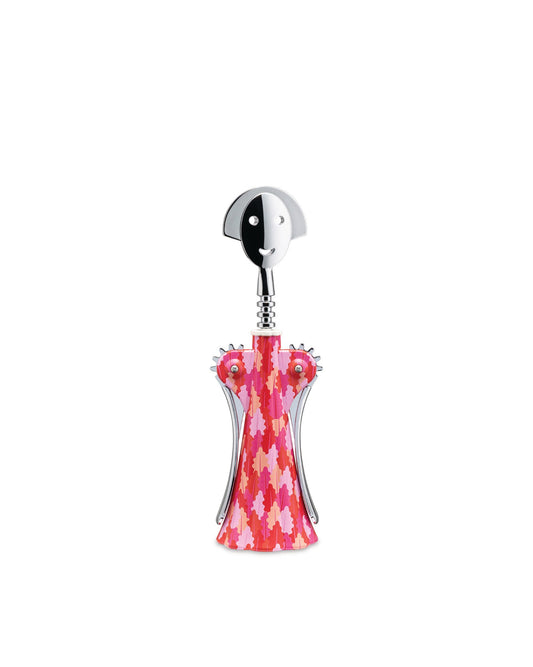 ALESSI Anna G: Pink corkscrew By Alessandro & Fulvia Mendini