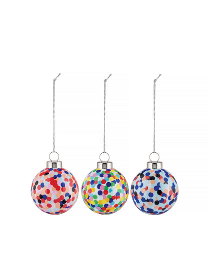 ALESSI Proust Set of 3 Christmas baubles By Alessandro Mendini