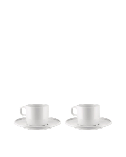 ALESSI PlateBowlCup: Set of two mocha cups with saucers