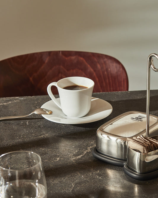 ALESSI KU - Set of two coffee cups with saucers
