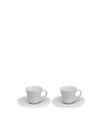ALESSI KU - Set of two mocha cups with saucers